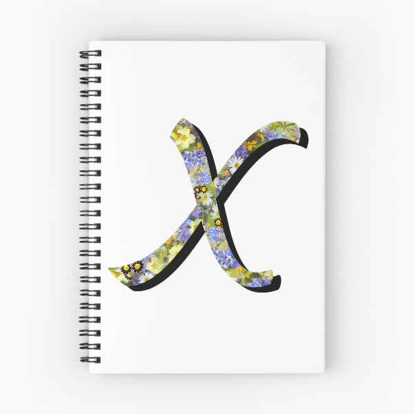 Item preview, Letter X Monogram Script Initial Floral Variant designed and sold by quirkycounselor.