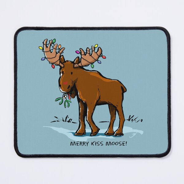 Item preview, Merry Kiss Moose! designed and sold by ElephantShoe.