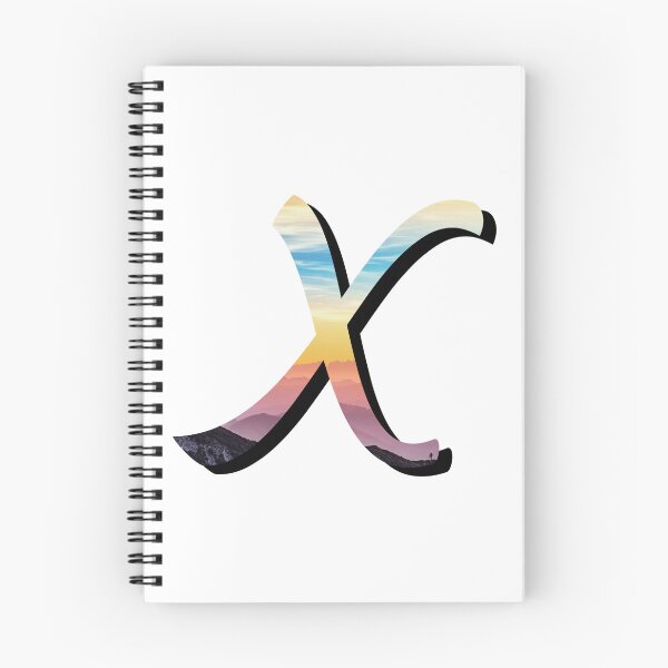 Item preview, Letter X Monogram Script Initial Warm Sunset Variant designed and sold by quirkycounselor.