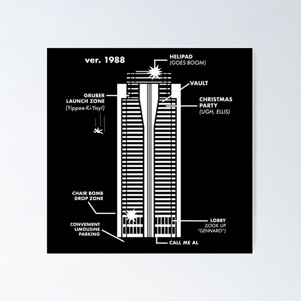 Item preview, Nakatomi Diagram designed and sold by Pop Culture Shirts.