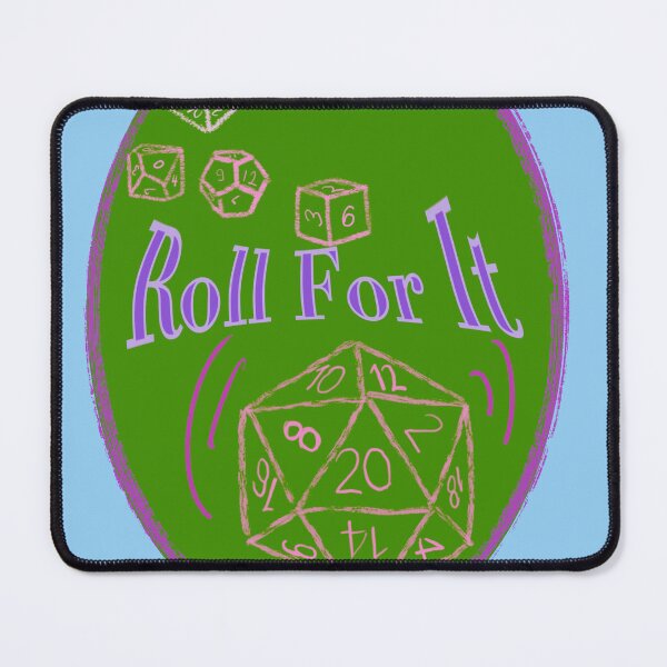 Item preview, Roll for It Purple Text on Green Badge - TTRPG designed and sold by jolabrese.