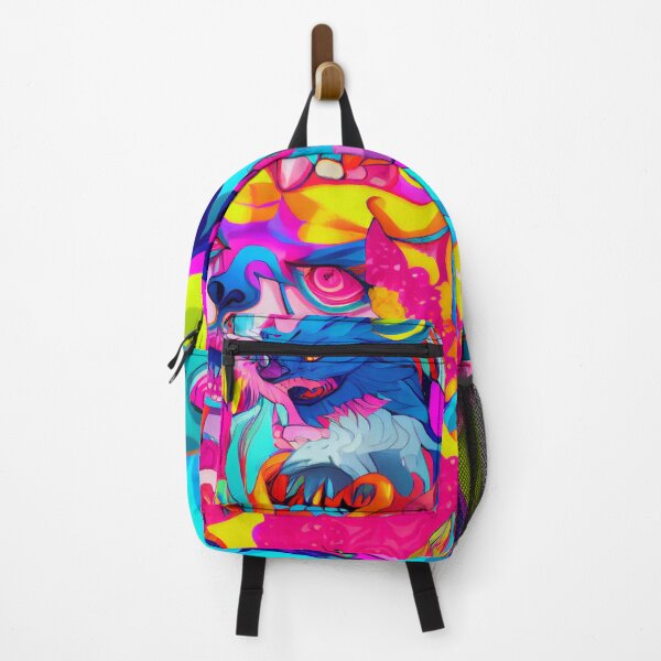 Item preview, Trippy Vibrant Colorful Anime Monsters Digital Painting designed and sold by CodeAndColors.