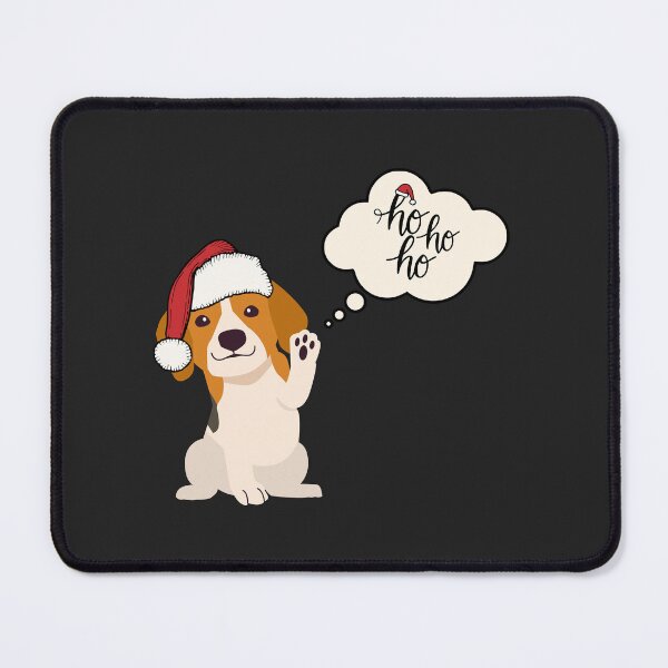 Item preview, Santa Beagle Dog with Ho Ho Ho Sign Christmas Theme designed and sold by SeasonalDogs.