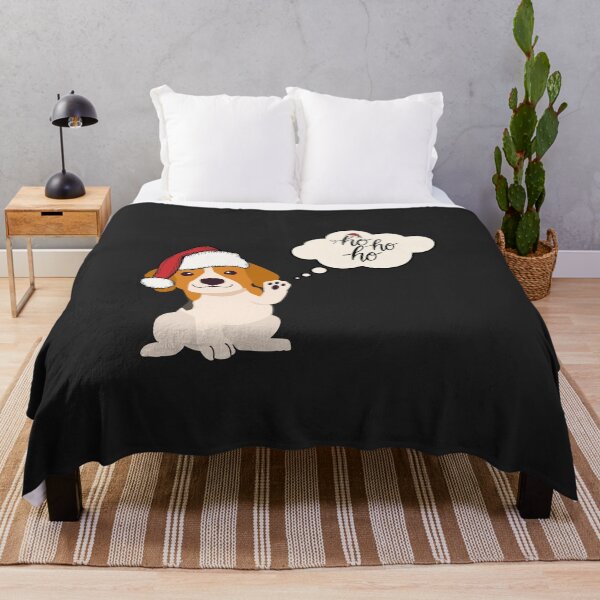 Item preview, Santa Beagle Dog with Ho Ho Ho Sign Christmas Theme designed and sold by SeasonalDogs.