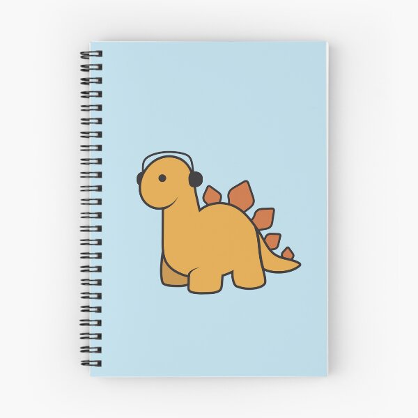 Item preview, Simple Cute Dinosaur Listening to Music (Orange) designed and sold by vron615.