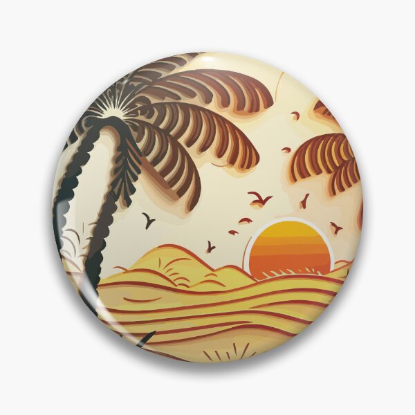 Item preview, Summer Sunset Palm Tree Beach Ocean Artistic Paradise designed and sold by vectrus.