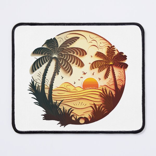 Item preview, Summer Sunset Palm Tree Beach Ocean Artistic Paradise designed and sold by vectrus.