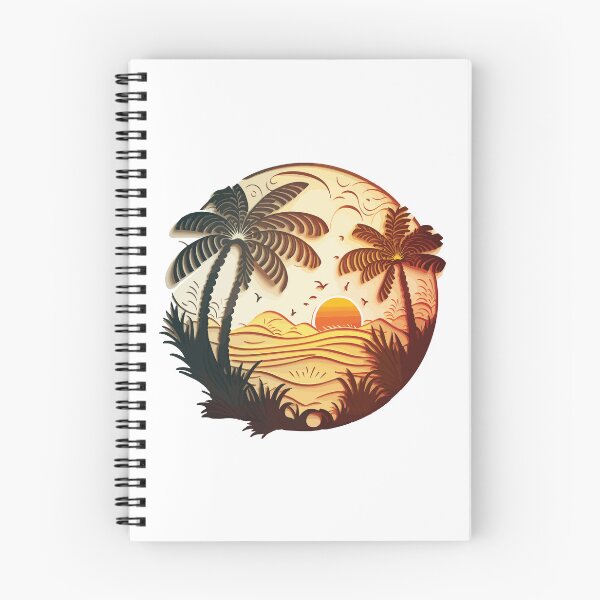 Item preview, Summer Sunset Palm Tree Beach Ocean Artistic Paradise designed and sold by vectrus.