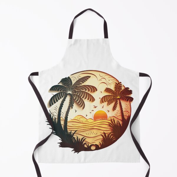Item preview, Summer Sunset Palm Tree Beach Ocean Artistic Paradise designed and sold by vectrus.