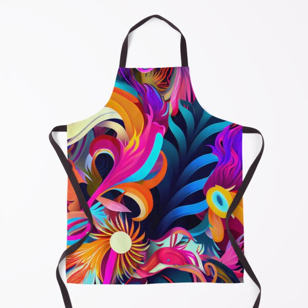 Aperçu de l'œuvre Fun Vibrant Colorful Feather Pattern Digital Painting créée et vendue par CodeAndColors.