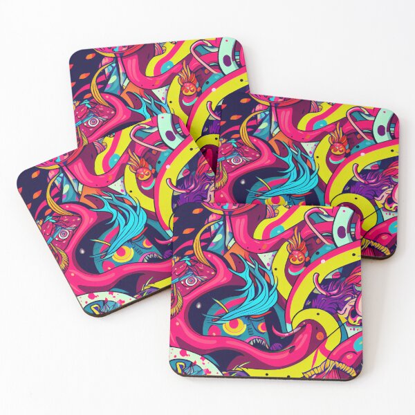 Artikelvorschau, Trippy Psychedelic Anime Monsters Print Digital Painting entworfen und verkauft von CodeAndColors.