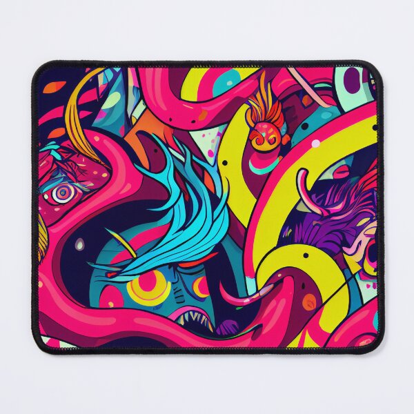 Artikelvorschau, Trippy Psychedelic Anime Monsters Print Digital Painting entworfen und verkauft von CodeAndColors.