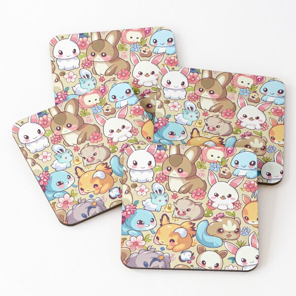 Artikelvorschau, Bright Cute Anime Rabbits Print Digital Painting entworfen und verkauft von CodeAndColors.