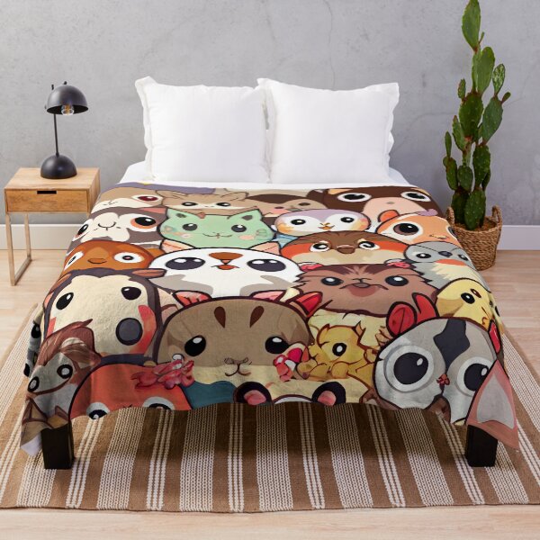Item preview, Fun Cute Crowd of Anime Animals Digital Painting designed and sold by CodeAndColors.