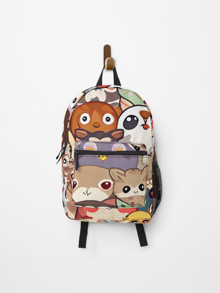 Thumbnail 1 von 3, Rucksack, Fun Cute Crowd of Anime Animals Digital Painting designt und verkauft von CodeAndColors.