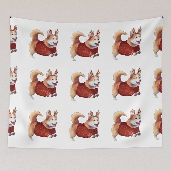 Item preview, Christmas corgi designed and sold by ArtInPi.