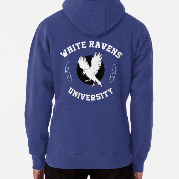 White Ravens University Logo (Version 2 - White Logo with White Raven for  dark backgrounds) Essential T-Shirt for Sale by Margherita Scialla