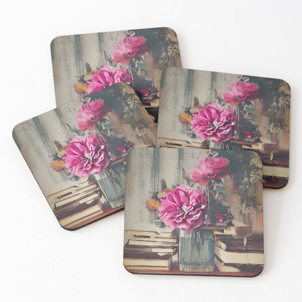 Item preview, Shelf of Fresh Flowers & Books designed and sold by Kauila-AI.