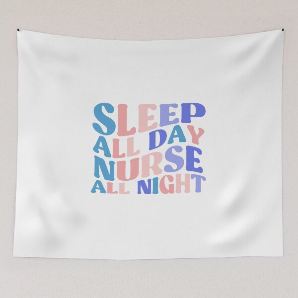 Item preview, Nursing Sleep All Day Nurse All Night Funny Registered Nurse Pcu Nurse Nursing School Gifts designed and sold by InnaPo ⭐⭐⭐⭐⭐.