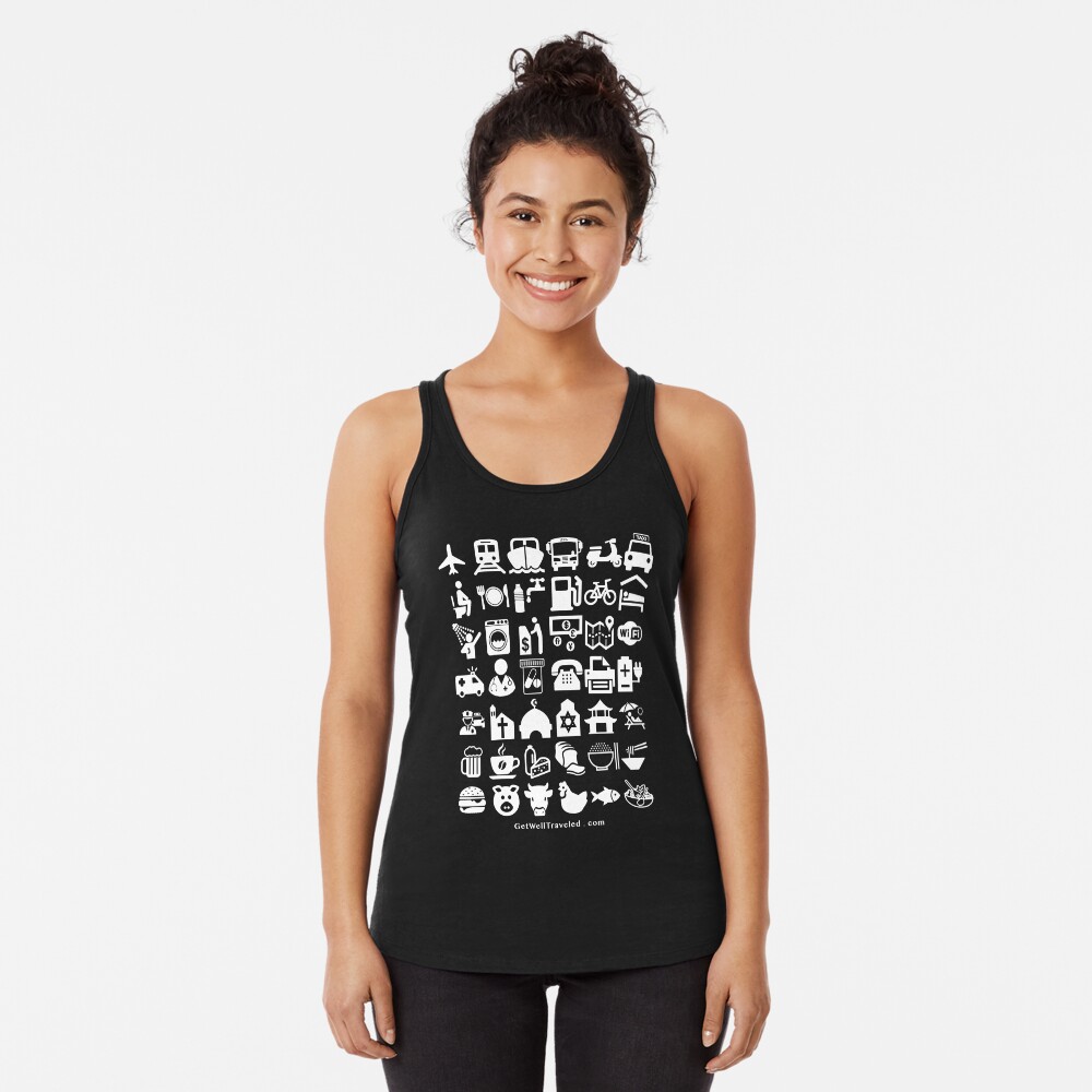 Medical Tourism Travel Icon Racerback Tank Top