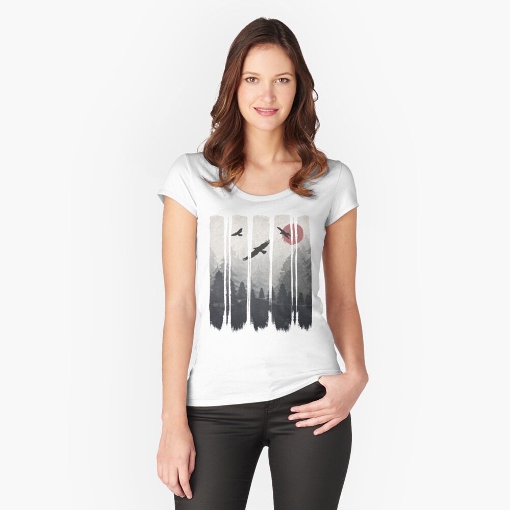 Item preview, Fitted Scoop T-Shirt designed and sold by nomadartstudio.