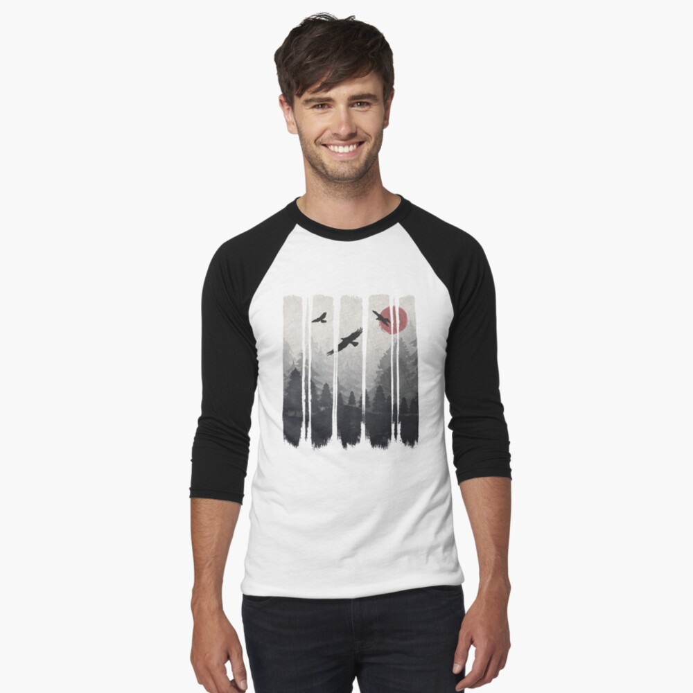 Item preview, Baseball ¾ Sleeve T-Shirt designed and sold by nomadartstudio.