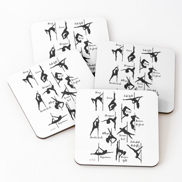 Item preview, Pole Dancing Moves Silhouettes designed and sold by PoleLife.