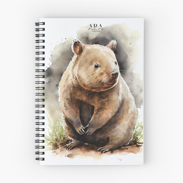 Item preview, Australian terrestrial mammals Common Wombat - Watercolor Paint designed and sold by ABArtByAlexST.