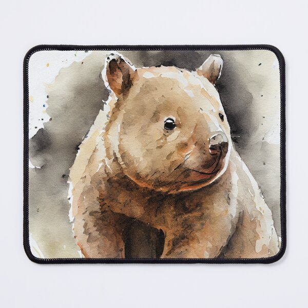 Item preview, Australian terrestrial mammals Common Wombat - Watercolor Paint designed and sold by ABArtByAlexST.