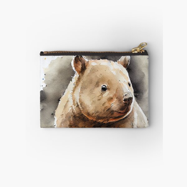 Item preview, Australian terrestrial mammals Common Wombat - Watercolor Paint designed and sold by ABArtByAlexST.