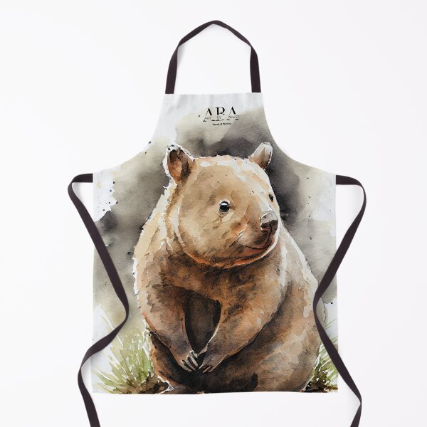 Item preview, Australian terrestrial mammals Common Wombat - Watercolor Paint designed and sold by ABArtByAlexST.
