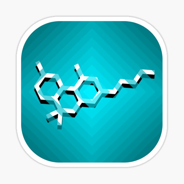 Cannabinoid-Molekül Sticker