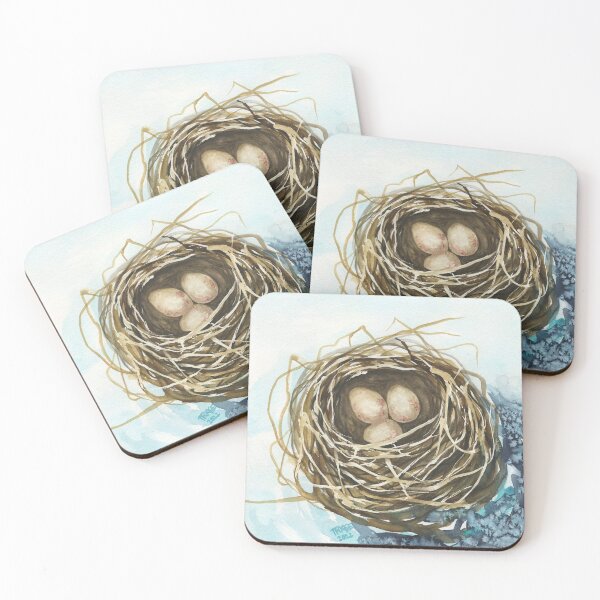Item preview, Bird Nest Blue Textured designed and sold by Taphath Foose Artist.