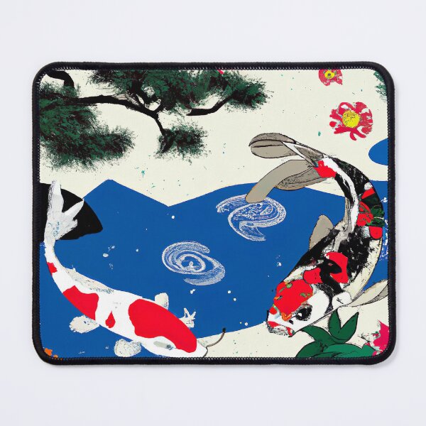 Item preview, Japanese koi fish pond garden - Traditional okiyo-e koi fish pond - japanese koi fish painting designed and sold by wear4gamers.