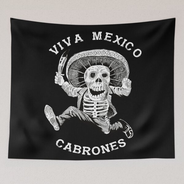 Item preview, Viva Mexico Cabrones Mad Mexican Dead Mariachi designed and sold by cynthia cabello.