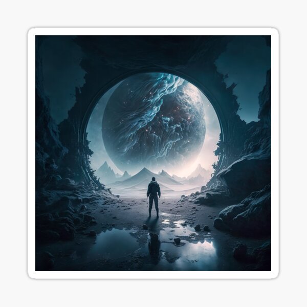 Artikel-Vorschau von SCI-FI-Konzeptkunst FarCaster Portal-Leinwanddruck Nr. 5, designt und verkauft von Dedisun.
