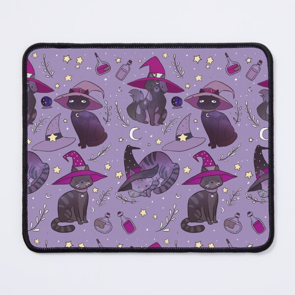 Item preview, Cosmic magical galaxy cat witches pattern designed and sold by Yarafantasyart.