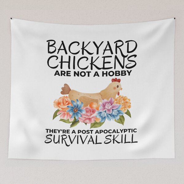 Item preview, Funny Prepper Humor Backyard Chicken Quote designed and sold by AloraDawnEve.