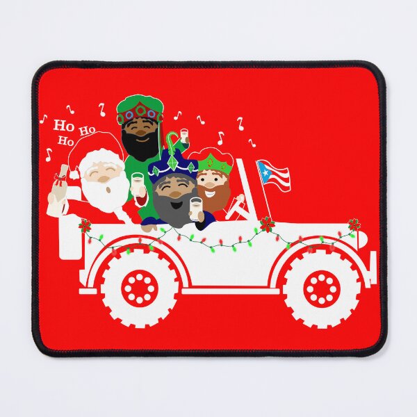 Item preview, Puerto Rico Christmas Chinchorreo Coquito Santa Three Kings White & Red Car Boricua Flag designed and sold by byDarling.