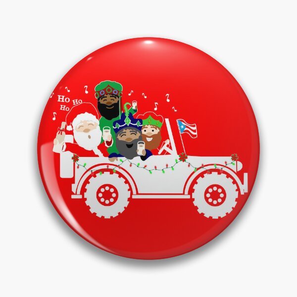 Item preview, Puerto Rico Christmas Chinchorreo Coquito Santa Three Kings White & Red Car Boricua Flag designed and sold by byDarling.