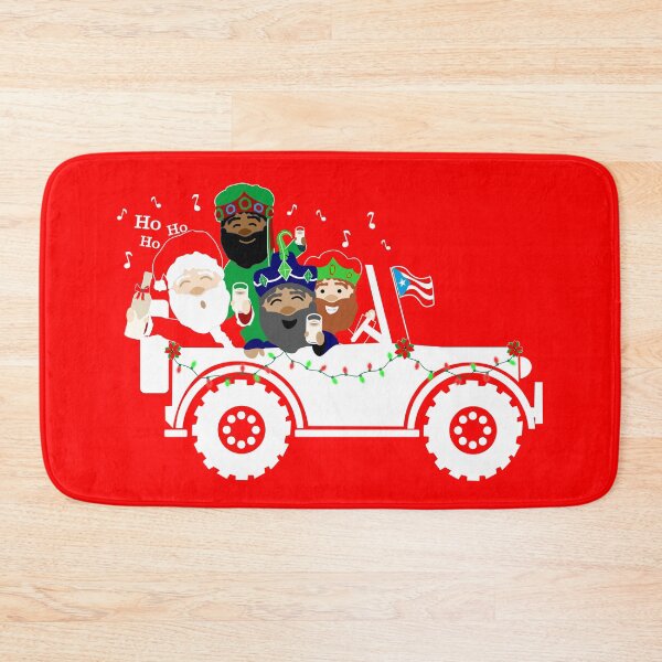 Item preview, Puerto Rico Christmas Chinchorreo Coquito Santa Three Kings White & Red Car Boricua Flag designed and sold by byDarling.