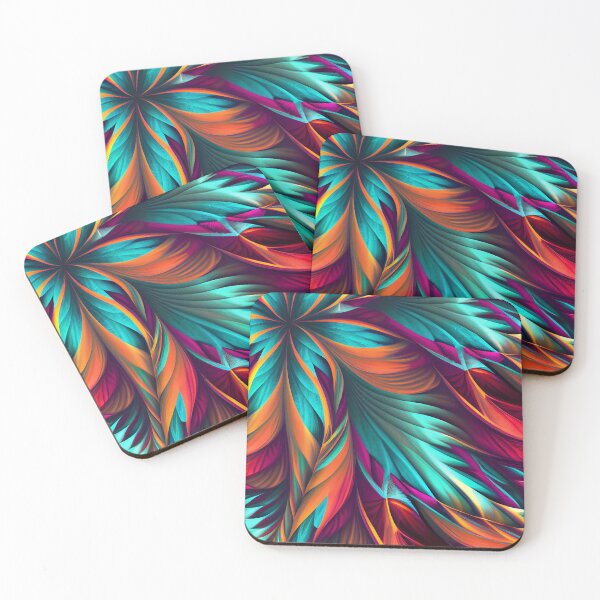 Artikelvorschau, Abstract Modern Colorful Feather Pattern Digital Painting entworfen und verkauft von CodeAndColors.