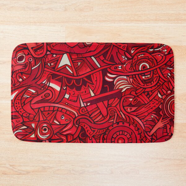 Artikelvorschau, Red Graffiti Anime Monster Pattern Digital Painting entworfen und verkauft von CodeAndColors.