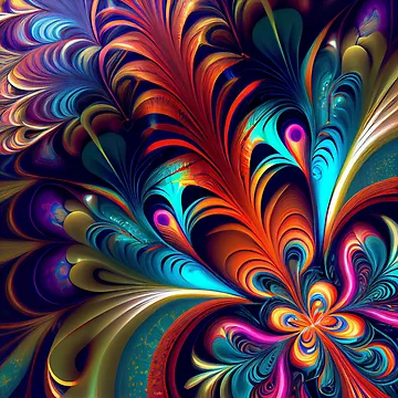 Artwork thumbnail, Abstract Colorful Swirl Pattern Digital Painting by CodeAndColors