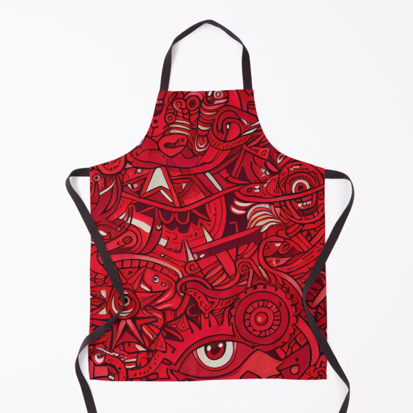 Item preview, Red Graffiti Anime Monster Pattern Digital Painting designed and sold by CodeAndColors.