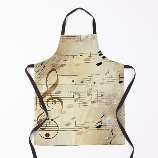 Aperçu de l'œuvre Bright Musical Note Sheet Music Pattern Digital Painting créée et vendue par CodeAndColors.