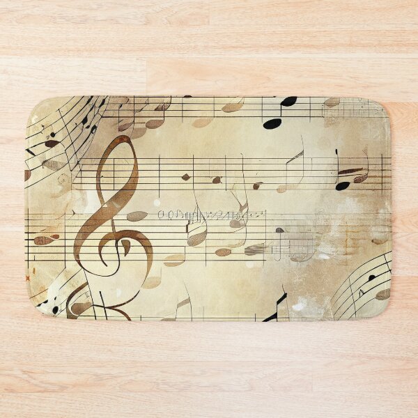 Aperçu de l'œuvre Bright Musical Note Sheet Music Pattern Digital Painting créée et vendue par CodeAndColors.