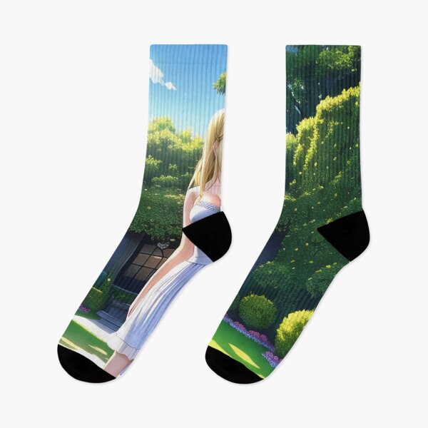 Item preview, Anime blonde girl poster lost in a garden designed and sold by 100PercentOtaku.