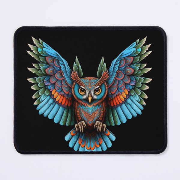Item preview, Amazing colorful owl with open wings designed and sold by Victorsju.