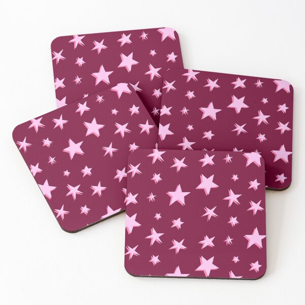 Item preview, Burgundy and Pink, Sketchy Stars designed and sold by OneThreeSix.